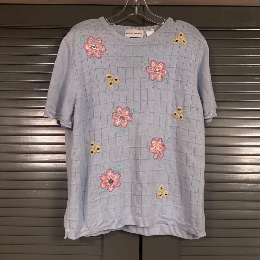 Vintage Alfred Dunner Floral Knit Top